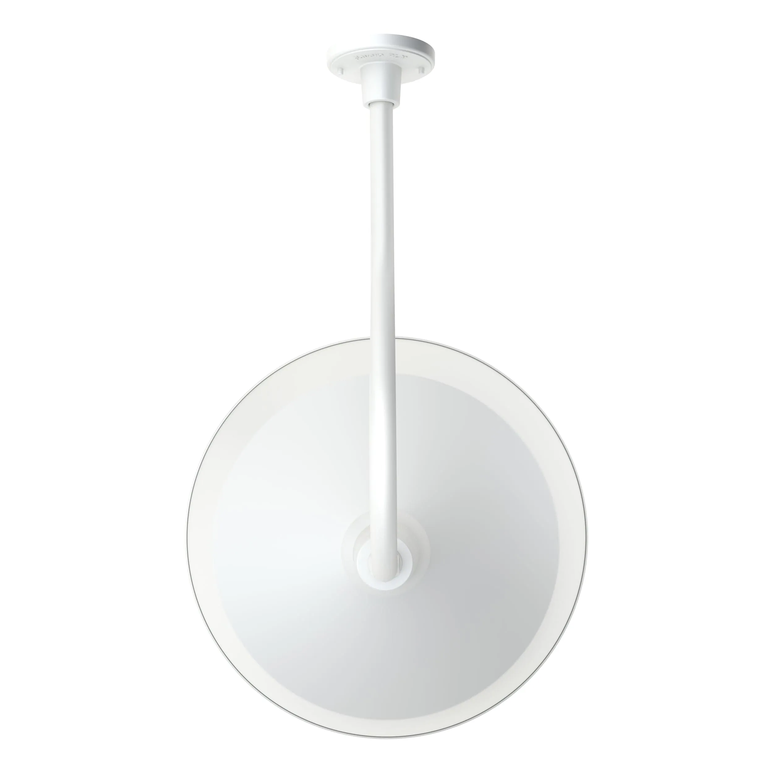 21" White RLM Barn Light Shade With 22" Long Gooseneck Arm