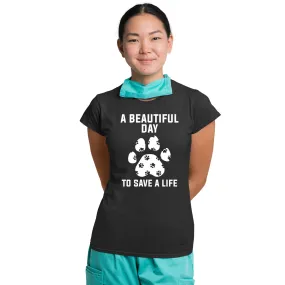 A beautiful day to save a life Gildan Ultra Cotton Ladies T-Shirt
