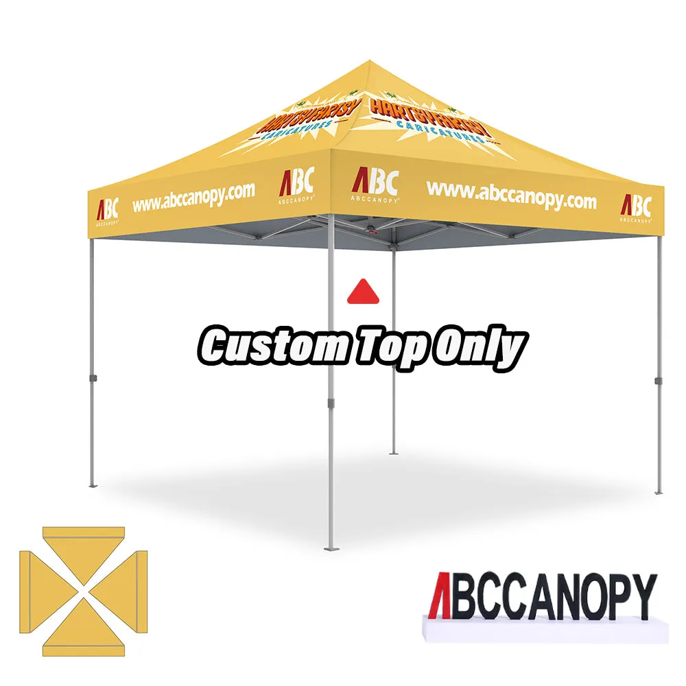 ABCCANOPY Custom Canopy Top with Logo for 8x8/10x10/10x15/10x20 Pop Up Tents