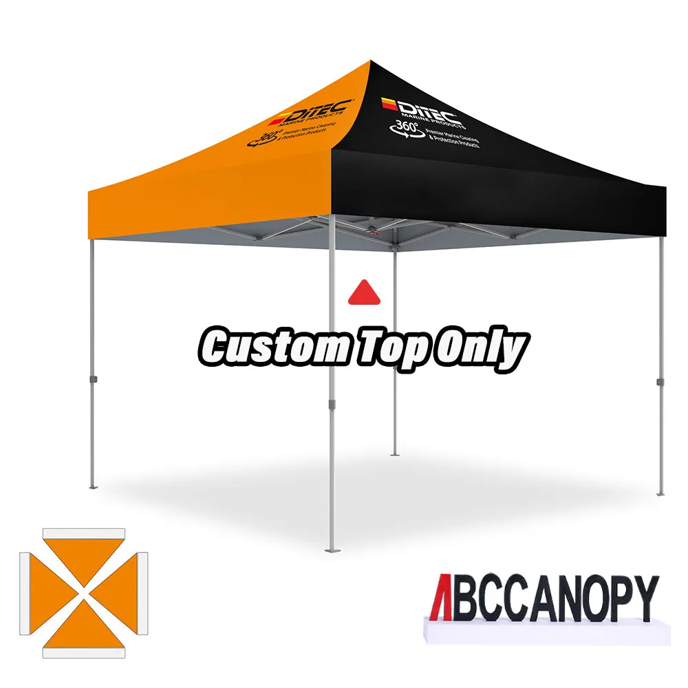 ABCCANOPY Custom Canopy Top with Logo for 8x8/10x10/10x15/10x20 Pop Up Tents