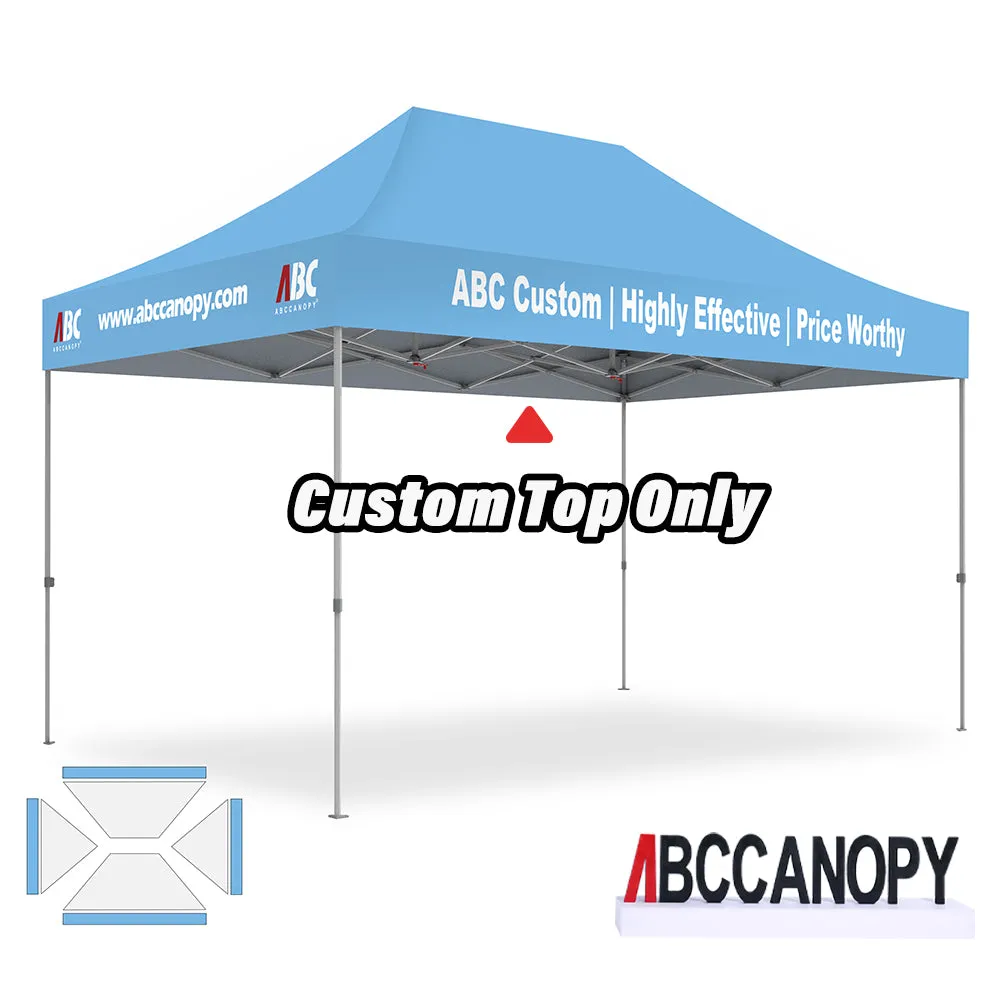 ABCCANOPY Custom Canopy Top with Logo for 8x8/10x10/10x15/10x20 Pop Up Tents