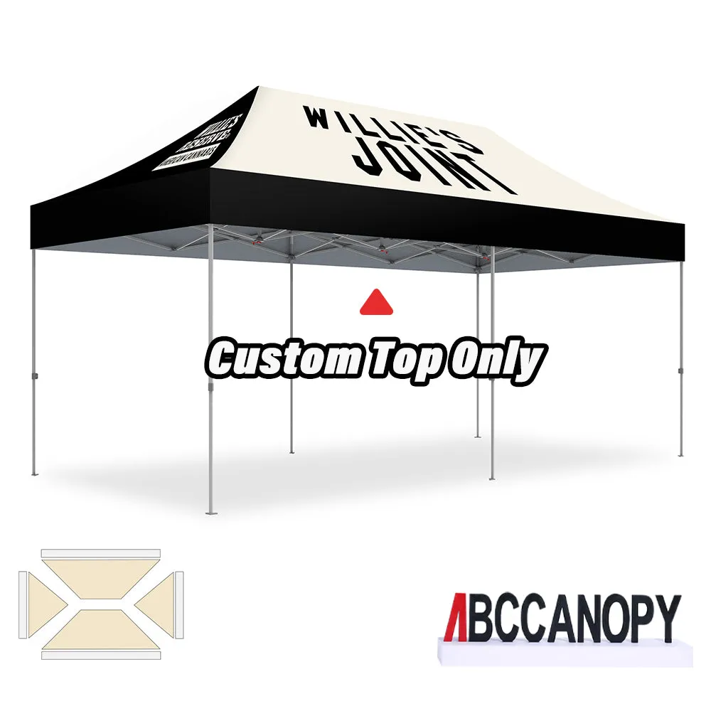 ABCCANOPY Custom Canopy Top with Logo for 8x8/10x10/10x15/10x20 Pop Up Tents