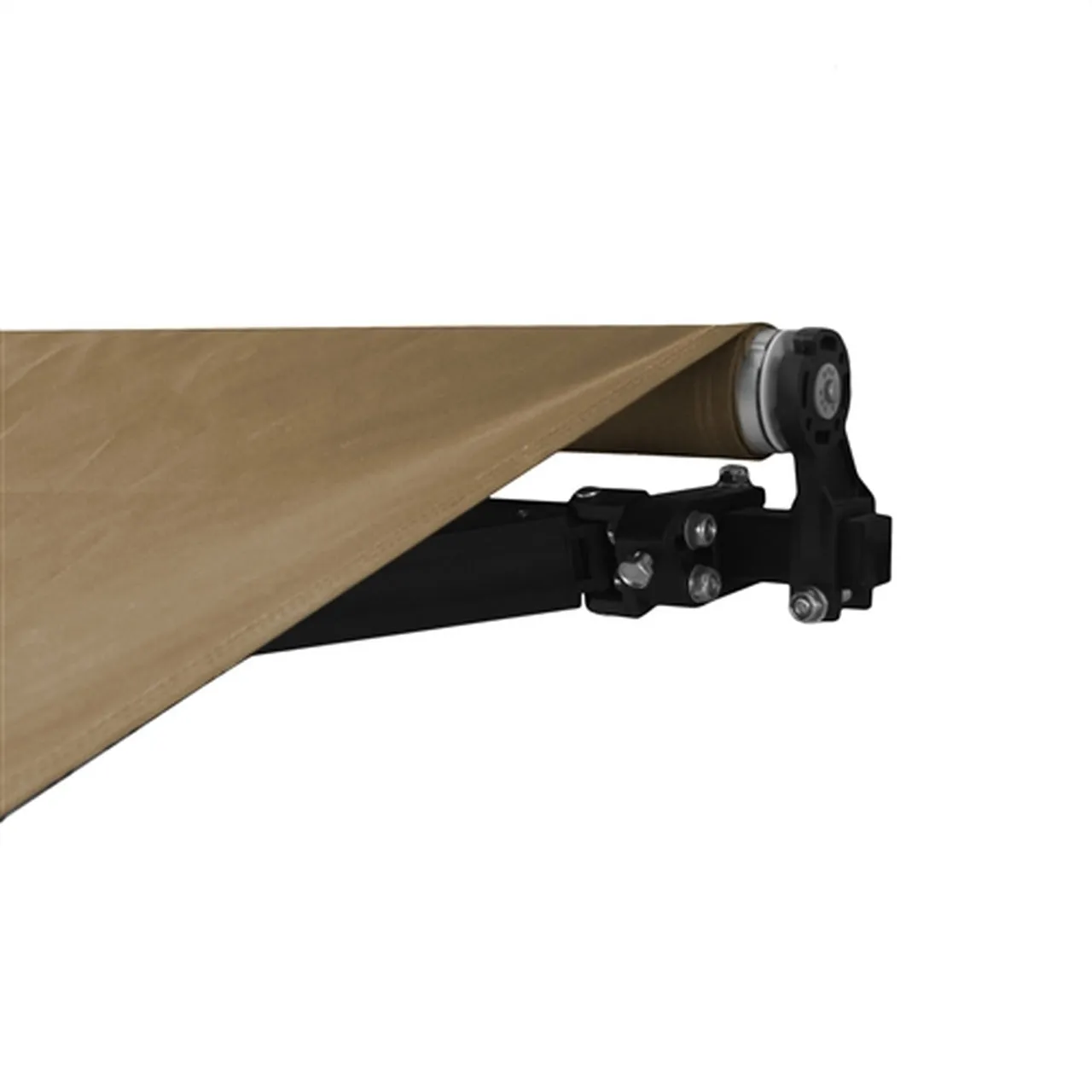 Aleko Motorized Retractable Black Frame Patio Awning 12 x 10 Feet - Sand