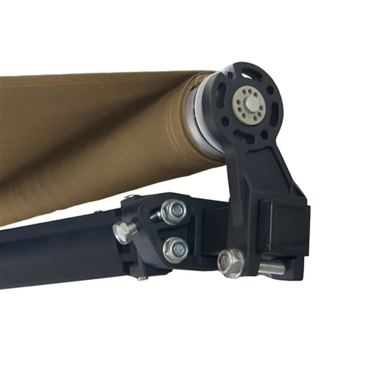 Aleko Motorized Retractable Black Frame Patio Awning 13 x 10 Feet - Sand