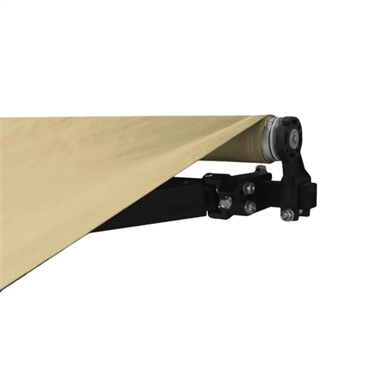 Aleko Motorized Retractable Black Frame Patio Awning 16 x 10 Feet - Ivory