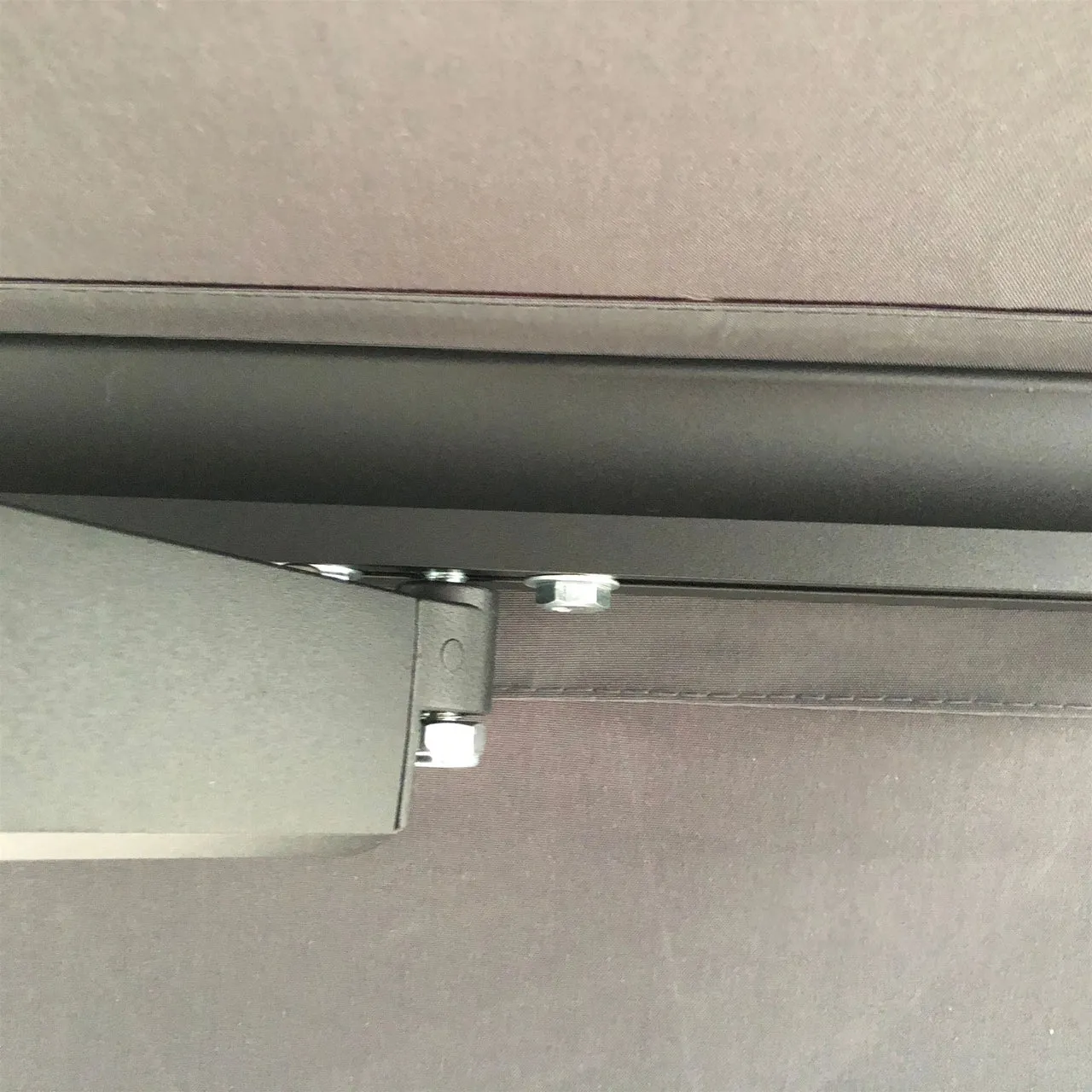 Aleko Motorized Retractable Black Frame Patio Awning 20 x 10 Feet - Gray