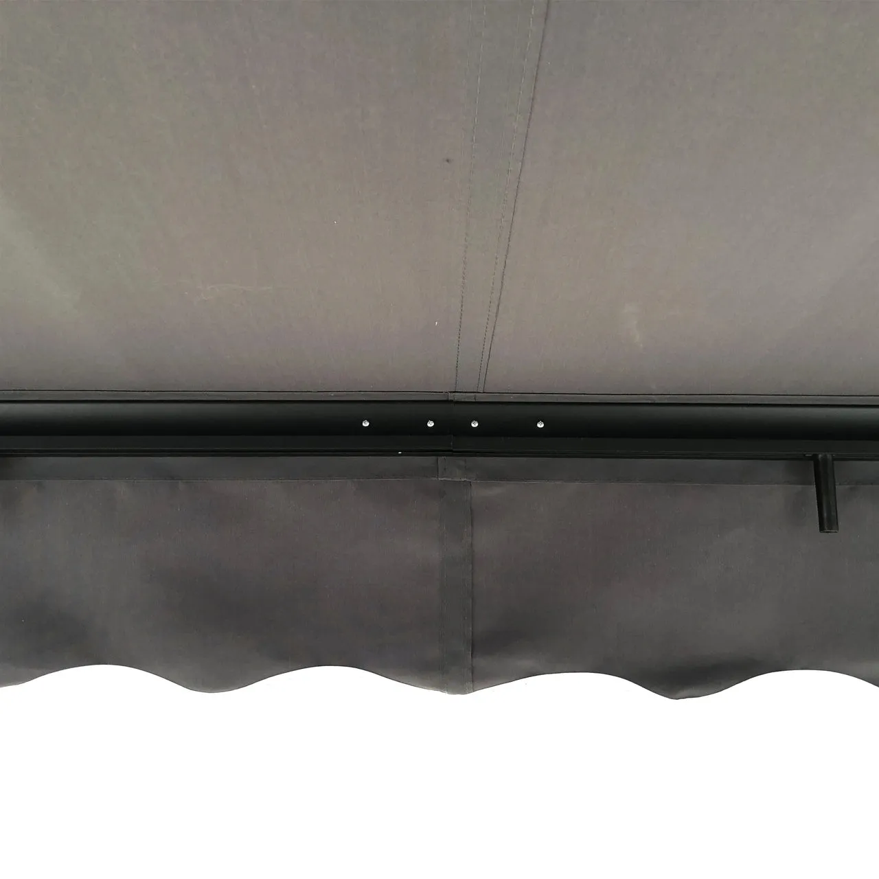 Aleko Motorized Retractable Black Frame Patio Awning 20 x 10 Feet - Gray