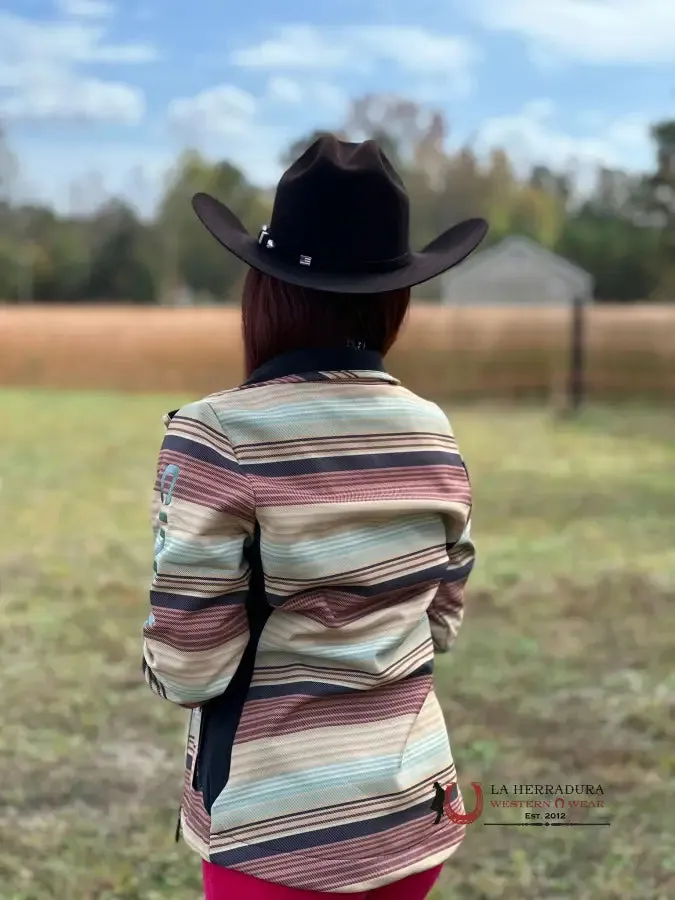 Cinch Womens Jacket Multi Color Stripe Full Zip