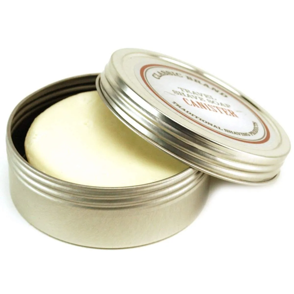 Classic Brand Travel Shave Soap Canister