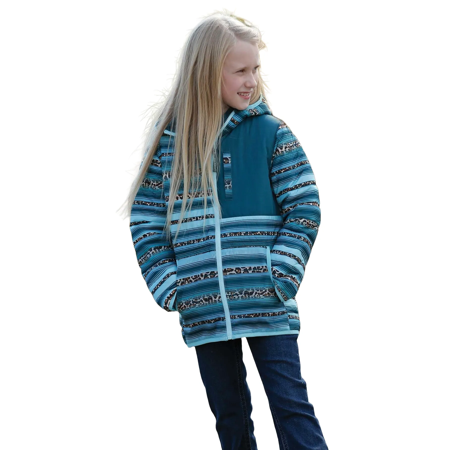 Cruel Denim Children's  Turquoise Puffer Jacket CWJ8570001