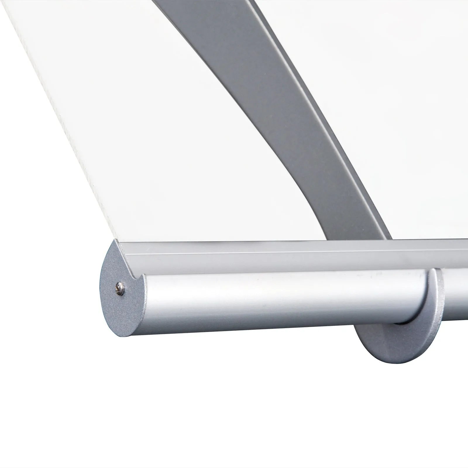 Door Awning Canopy Window Rain Shelter Cover Front Back Porch Window Shade Aluminium Bracket 120cm x 90cm