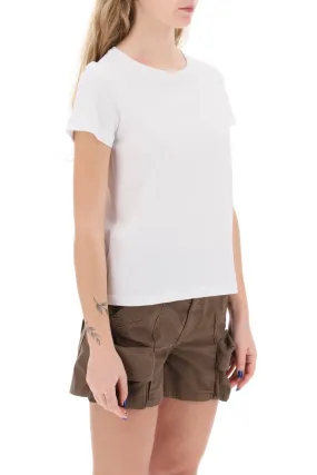 embroidered effect logo t-shirt