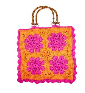 Flower Raffia Bag by Cashfana