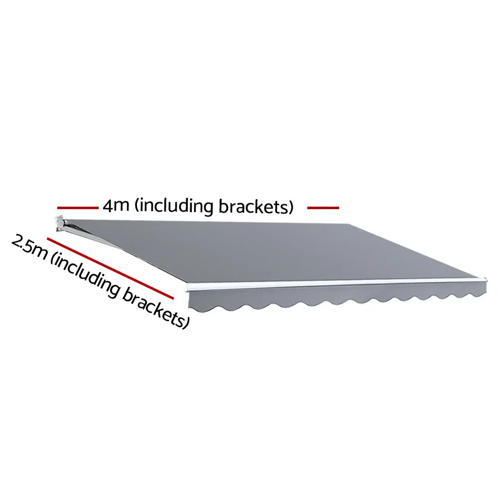 Folding Arm Awning Motorised Outdoor Pearl Retractable 4x2.5M