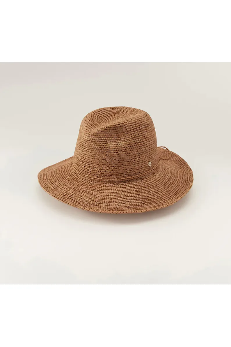 Helen Kaminski  Desmonda Mid Rim  Raffia Fedora | Nougat