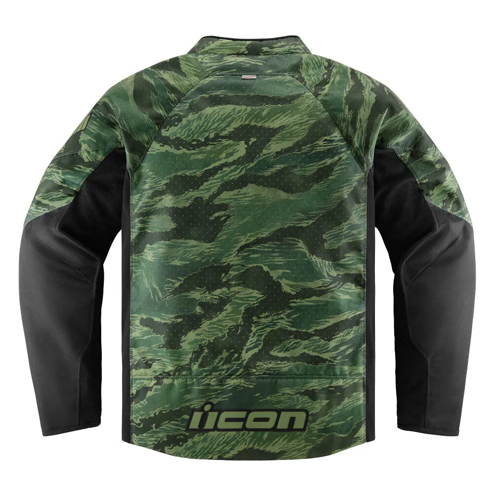 Icon Mens Hooligan CE Motorcycle Jacket Tigers Blood Green