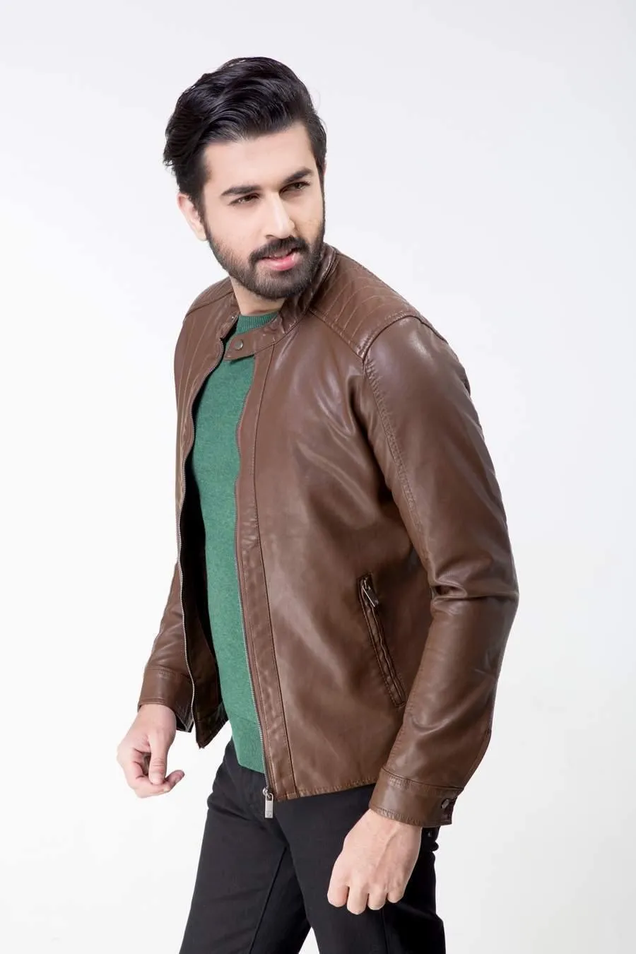 JACKET FULL SLEEVE COFFEE
