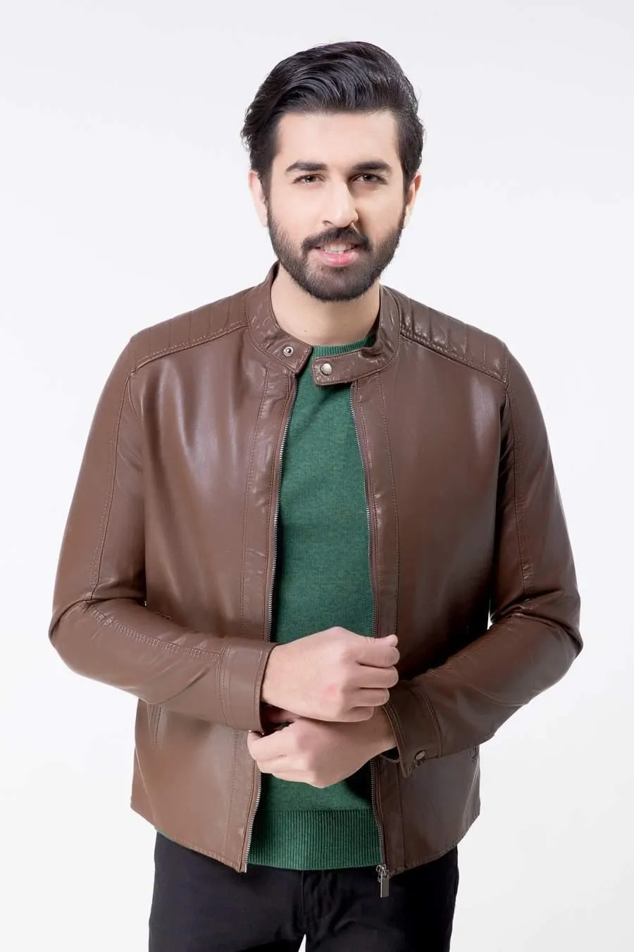 JACKET FULL SLEEVE COFFEE