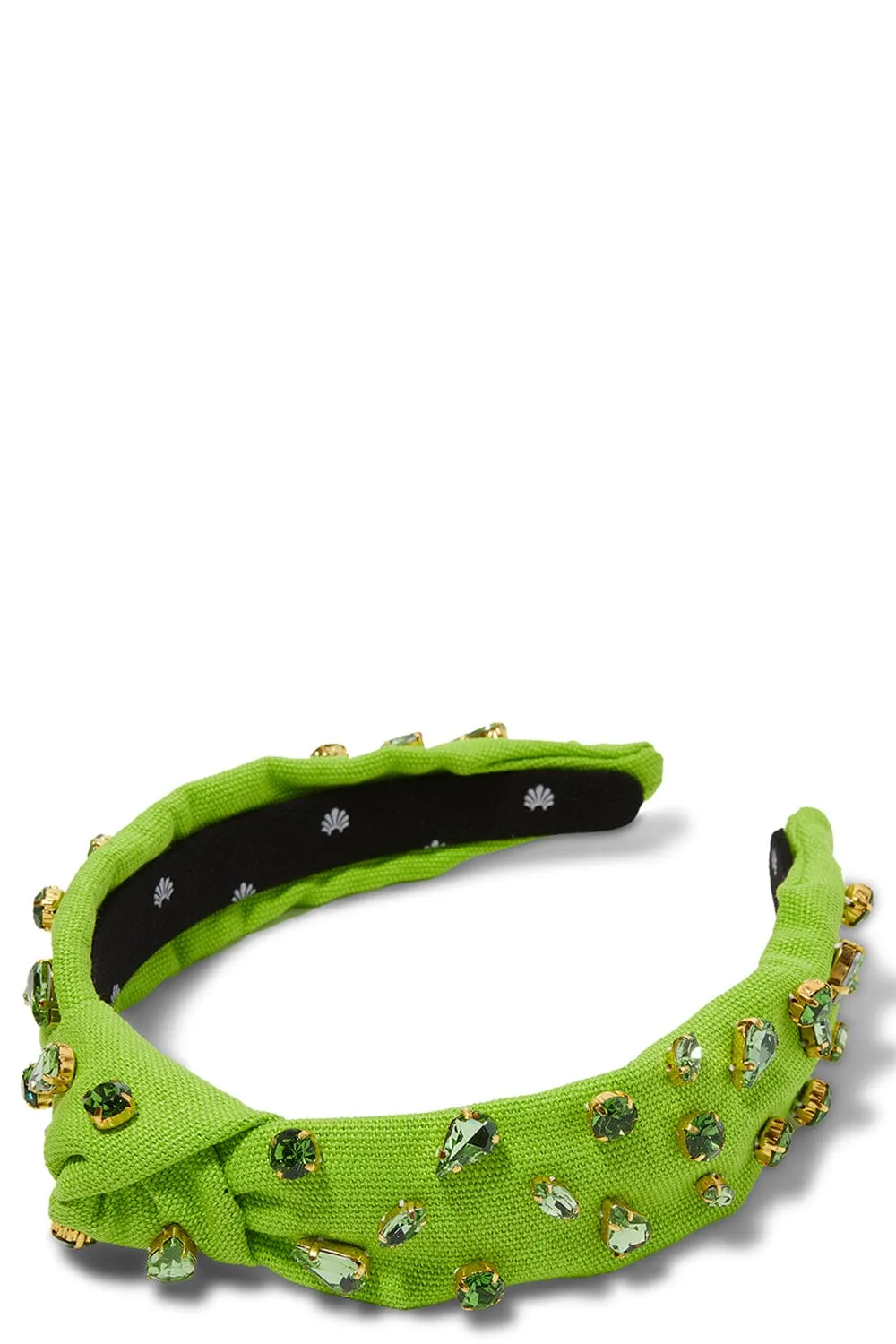 Jeweled Knotted Headband - Lime