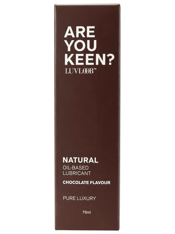 LUVLOOB Natural Oil-Based Lubricant (Chocolate Flavour) 75ml - Are You Keen?