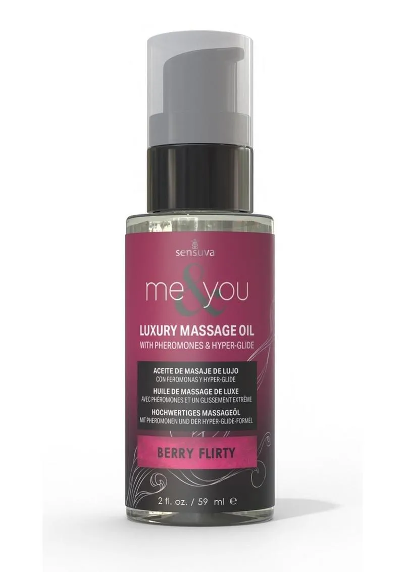Me and You Pheromone Infused Luxury Massage Oil Berry Flirty