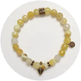 Nate B. Mens Yellow Agate Pavè Shield of Honor