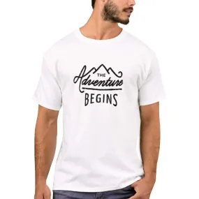 Nutcase Designer Round Neck Men's T-Shirt Wrinkle-Free Poly Cotton Tees - Adventure Begins