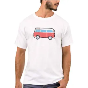 Nutcase Designer Round Neck Men's T-Shirt Wrinkle-Free Poly Cotton Tees - Bus