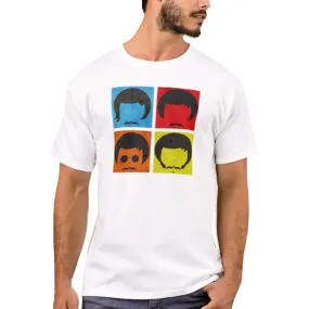 Nutcase Designer Round Neck Men's T-Shirt Wrinkle-Free Poly Cotton Tees - Colorful Face