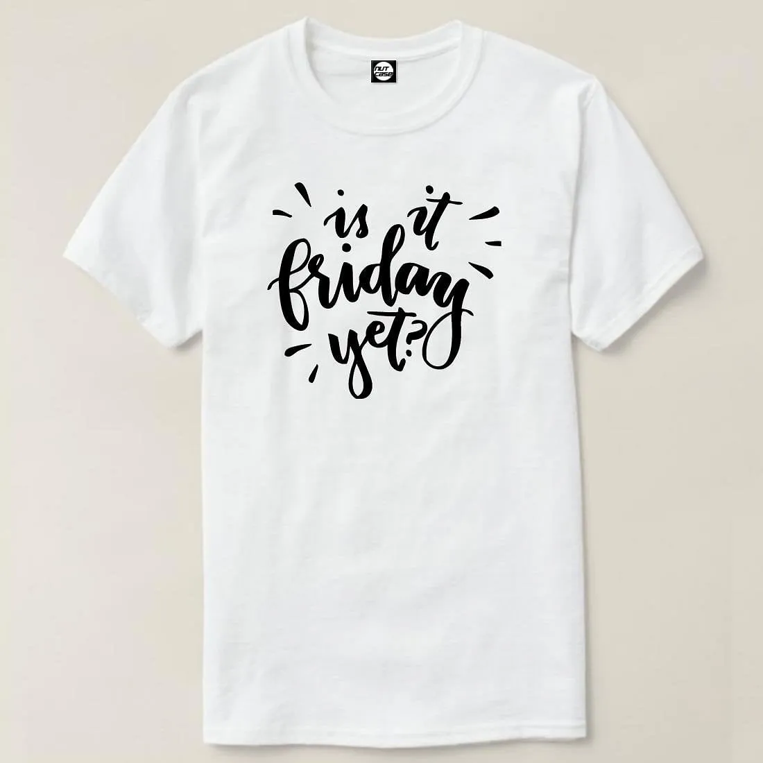 Nutcase Designer Round Neck Men's T-Shirt Wrinkle-Free Poly Cotton Tees - Friday