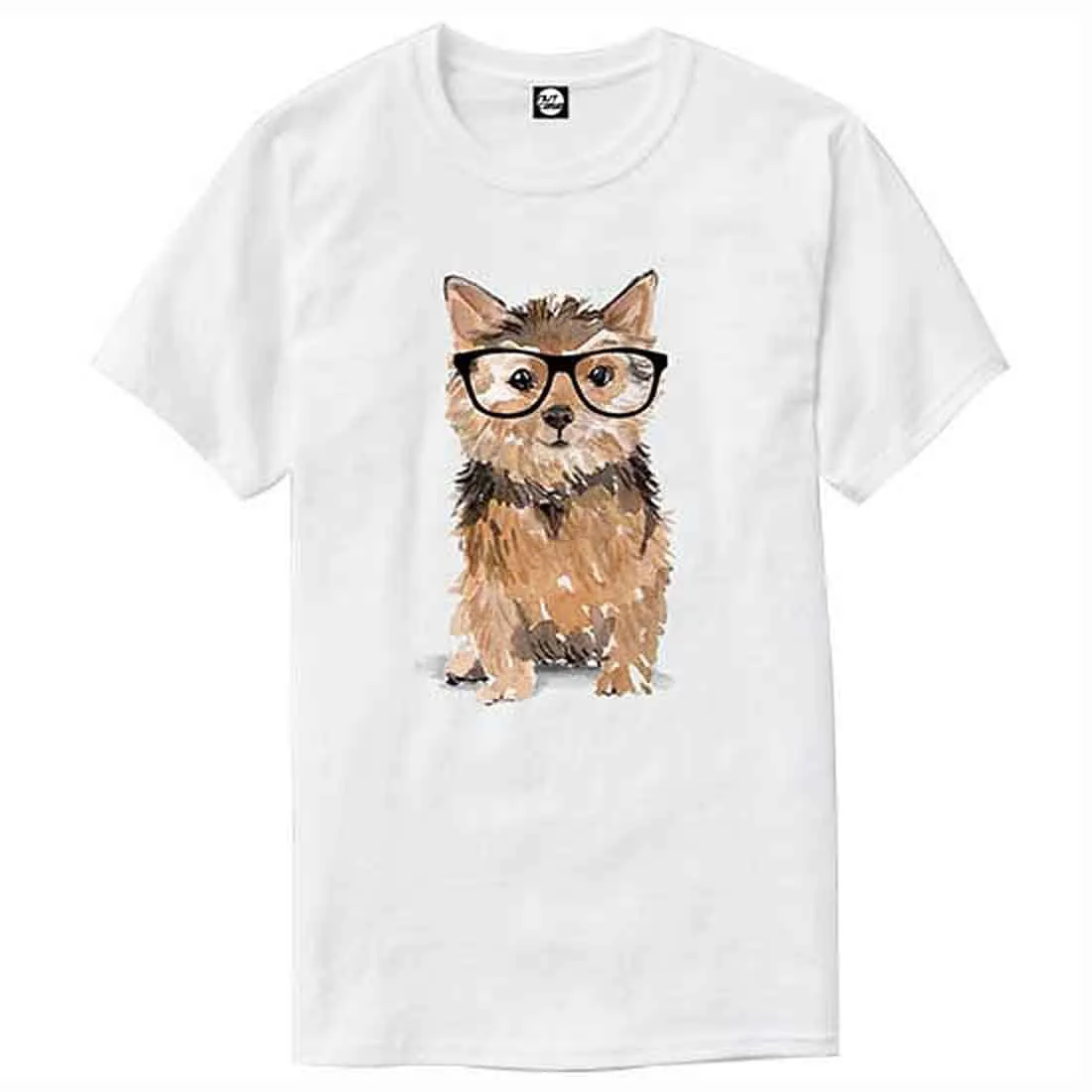 Nutcase Designer Round Neck Men's T-Shirt Wrinkle-Free Poly Cotton Tees - Smarty Dog