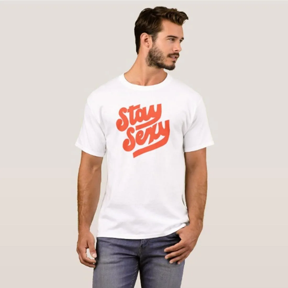 Nutcase Designer Round Neck Men's T-Shirt Wrinkle-Free Poly Cotton Tees - Stay Sexy