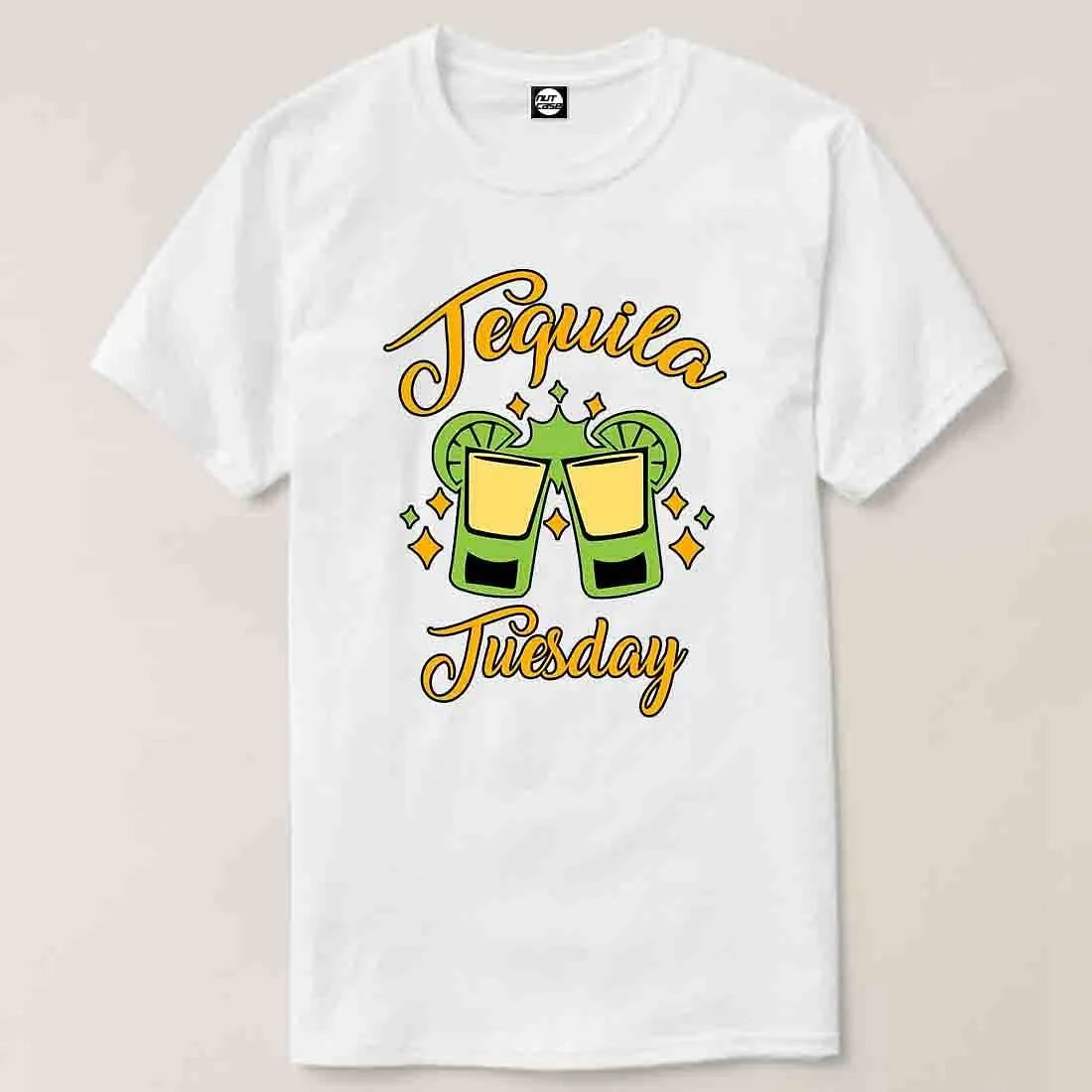 Nutcase Designer Round Neck Men's T-Shirt Wrinkle-Free Poly Cotton Tees - Tequila Tuesday