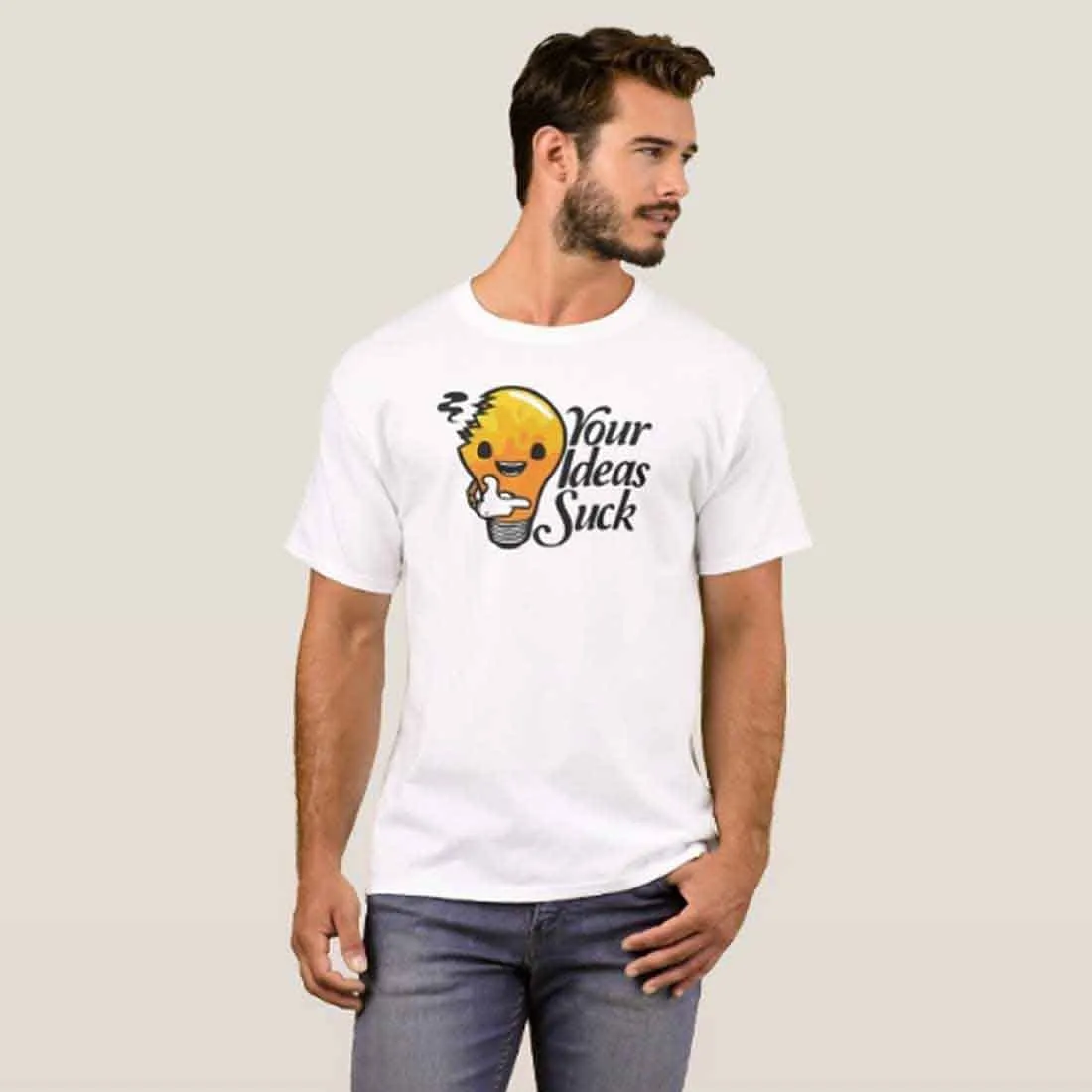 Nutcase Designer Round Neck Men's T-Shirt Wrinkle-Free Poly Cotton Tees - Your Ideas