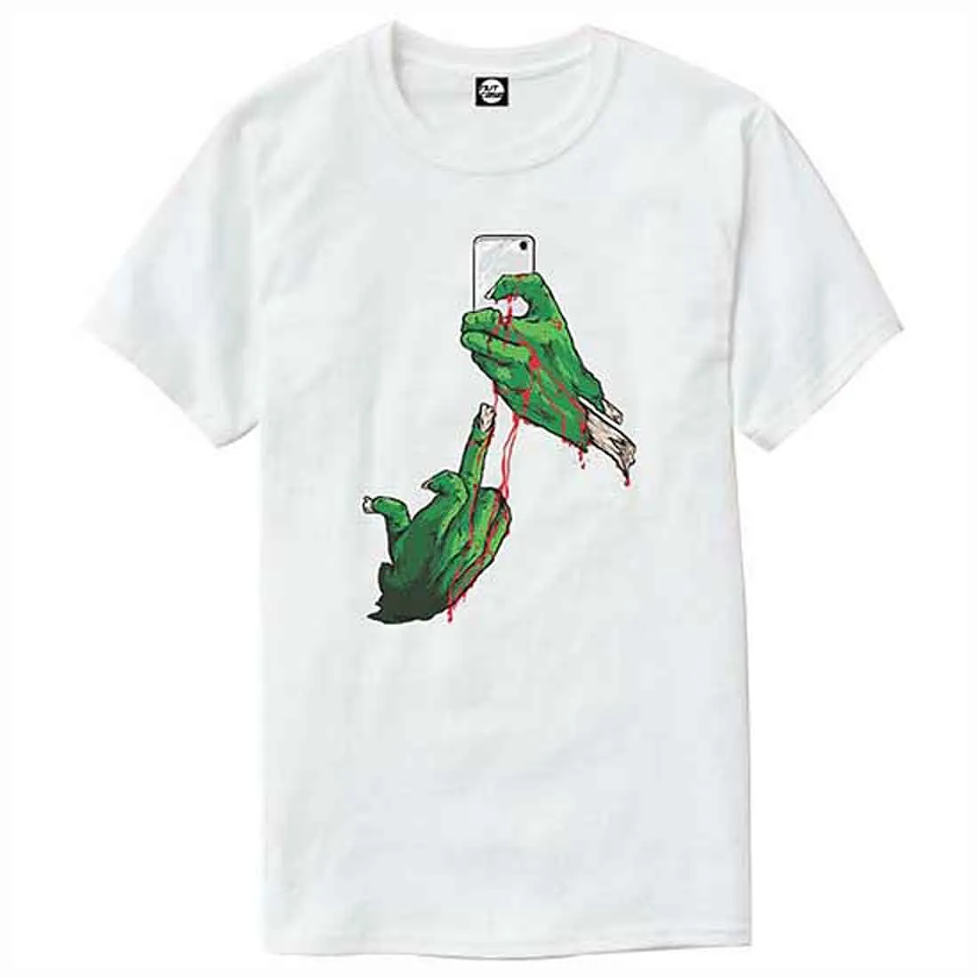 Nutcase Designer Round Neck Men's T-Shirt Wrinkle-Free Poly Cotton Tees - Zombies Phone