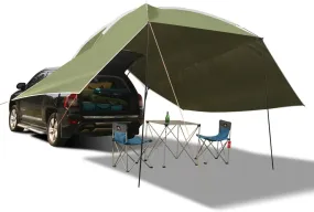 REDCAMP Waterproof Car Awning Sun Shelter, Portable Auto Canopy Camper Trailer Sun Shade for Camping, Outdoor, SUV, Beach Beige/Army Green