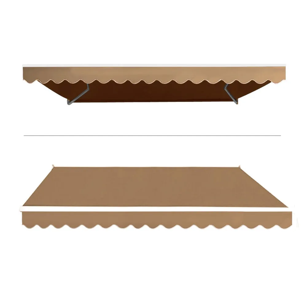 Retractable Folding Arm Awning Motorised Sunshade 4Mx3M - Beige
