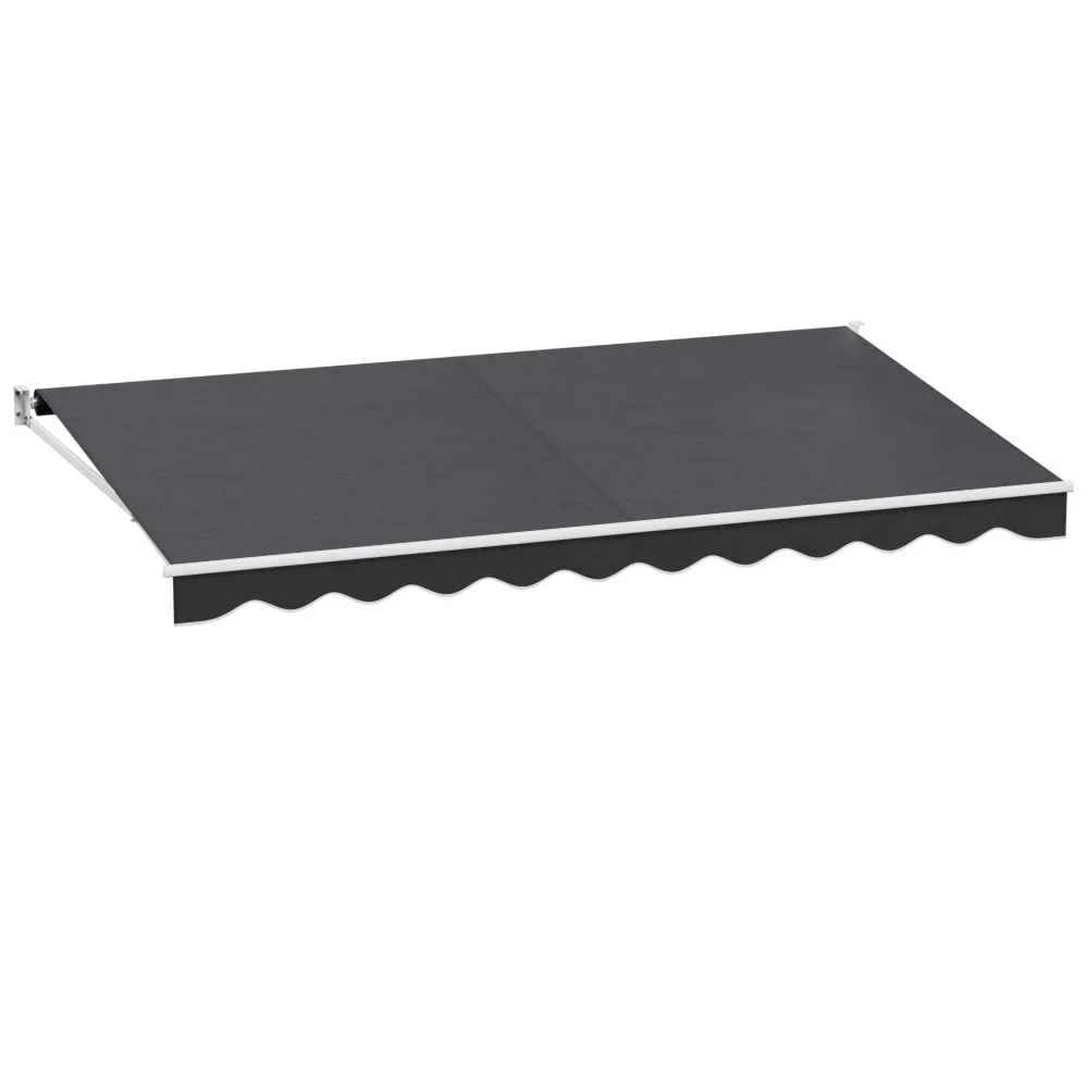 Retractable Folding Arm Awning Outdoor Awning 4.5Mx2.5M Canopy Grey