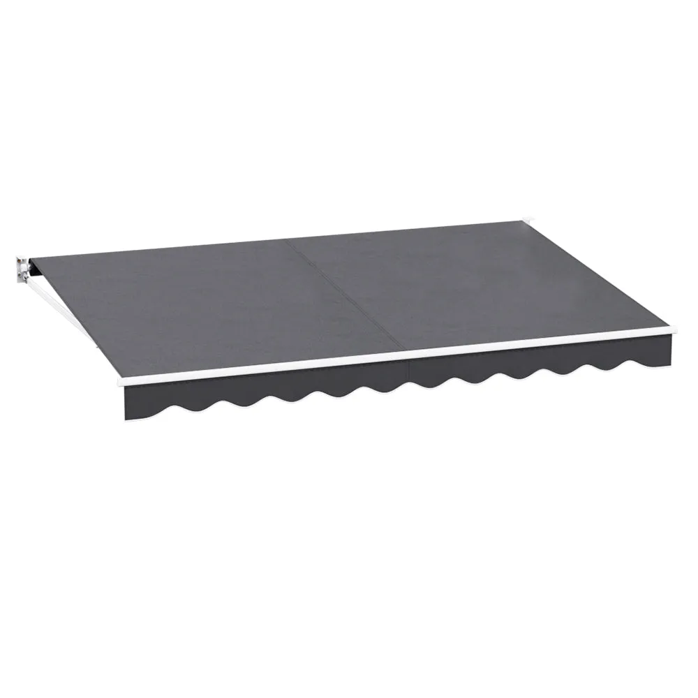 Retractable Folding Arm Awning Outdoor Awning Sunshade 4Mx2.5M Grey