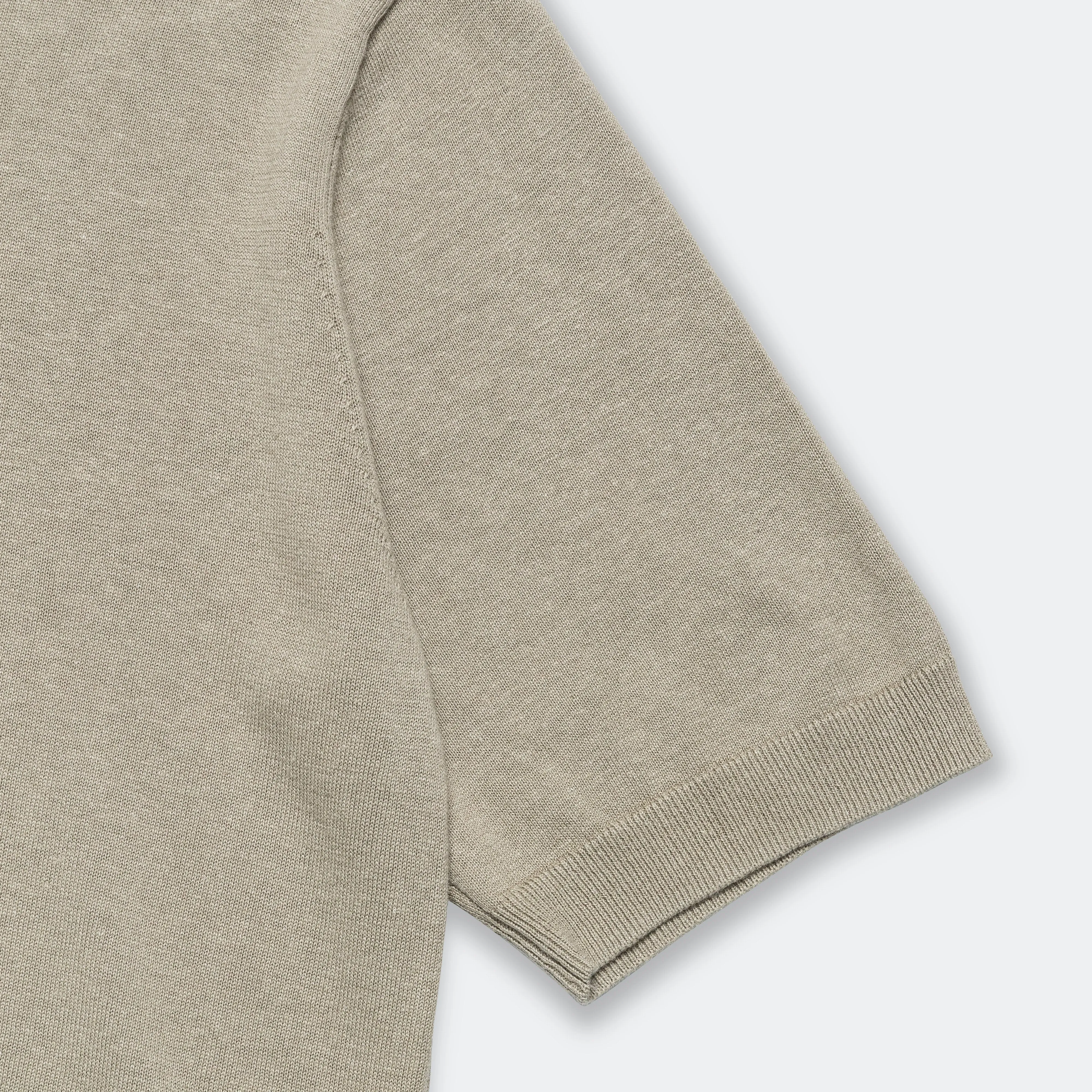 Rhys Cotton Linen T-Shirt - Clay