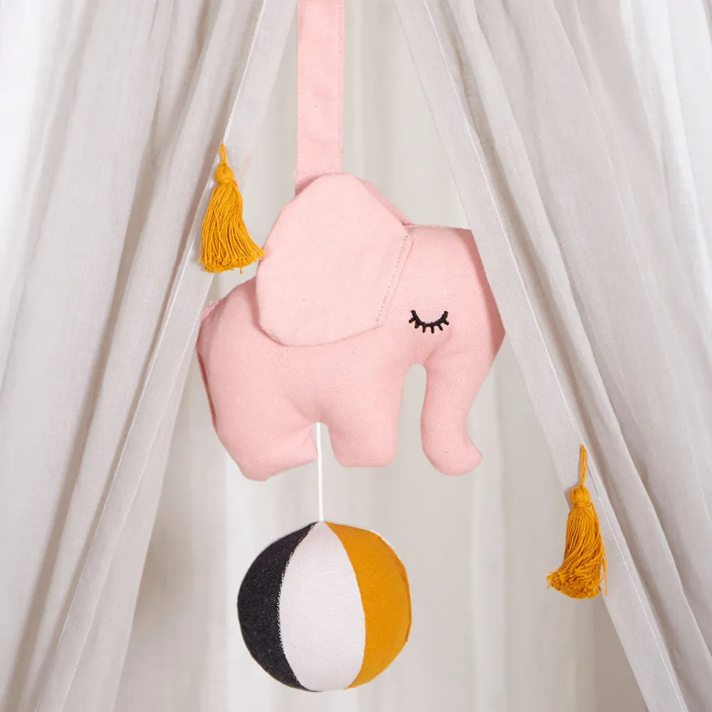 Roommate Elephant on Ball Music Mobile - Rose