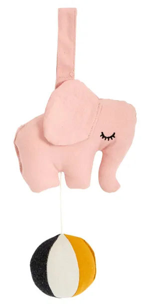 Roommate Elephant on Ball Music Mobile - Rose