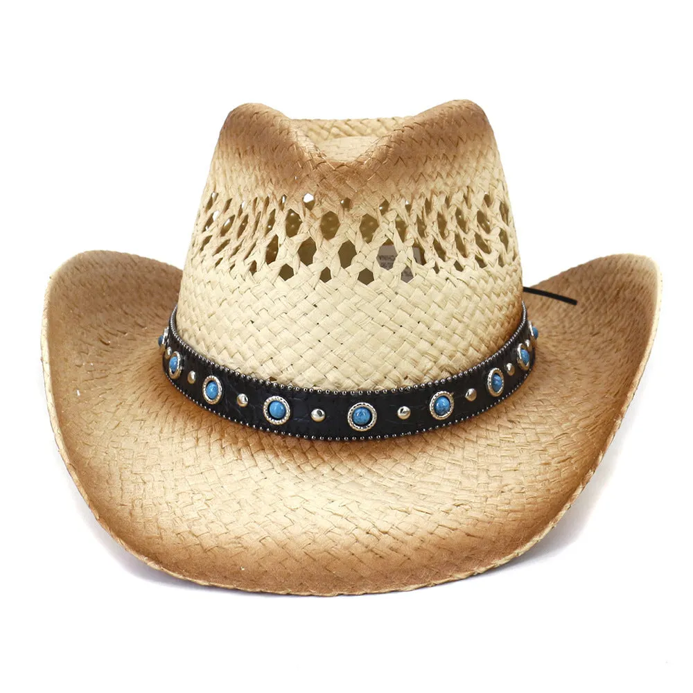 Straw Cowboy Hats Spring and Summer Outdoor Travel Travel Beach Hat