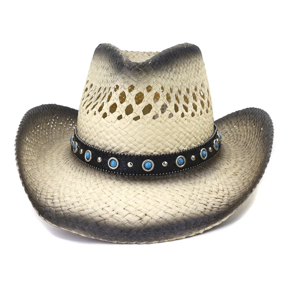 Straw Cowboy Hats Spring and Summer Outdoor Travel Travel Beach Hat