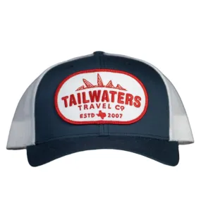 Tailwaters Fly Fishing Red Travel Patch Hat
