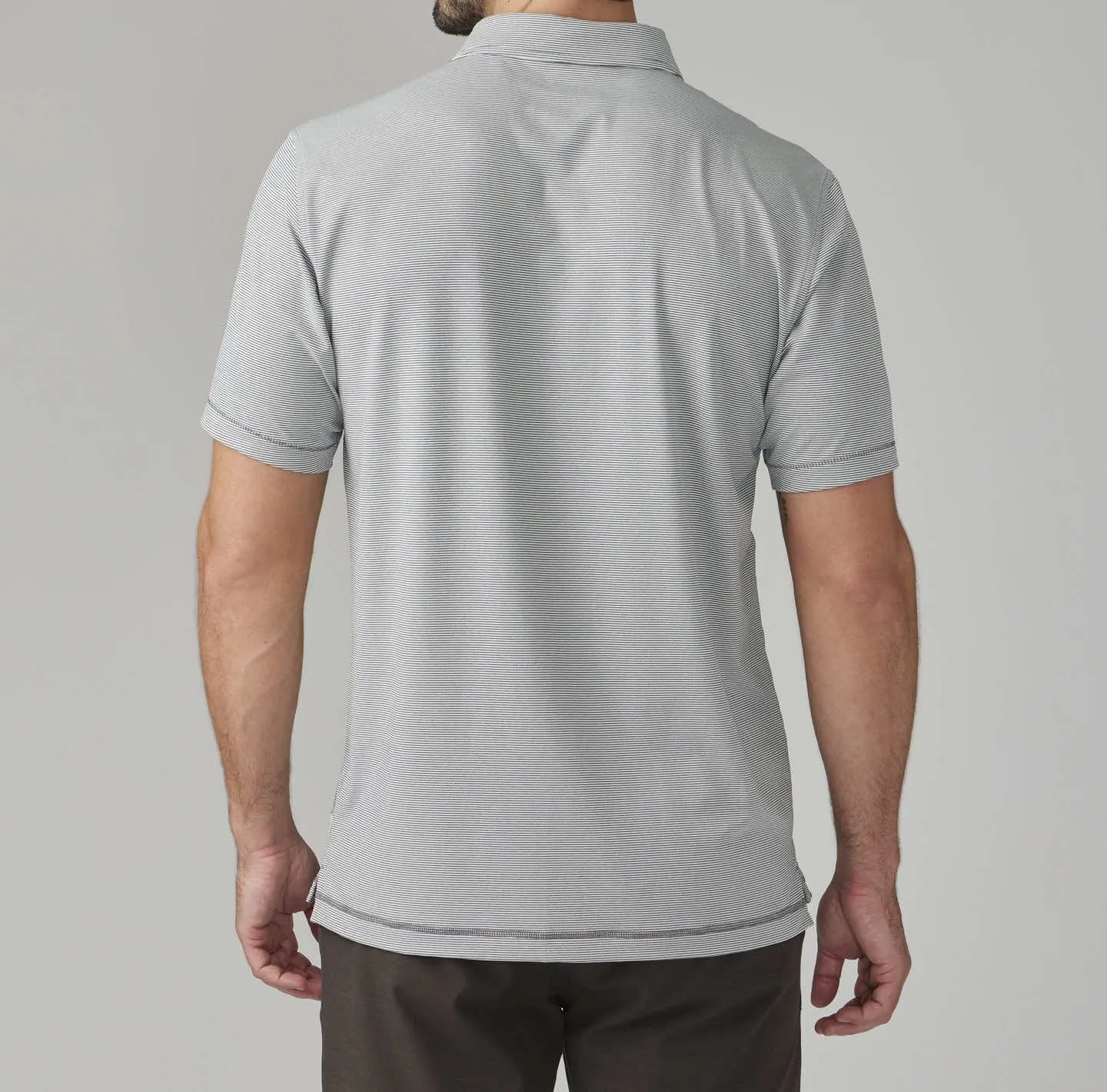 Tour Logo Monterey Microstripe Performance Polo