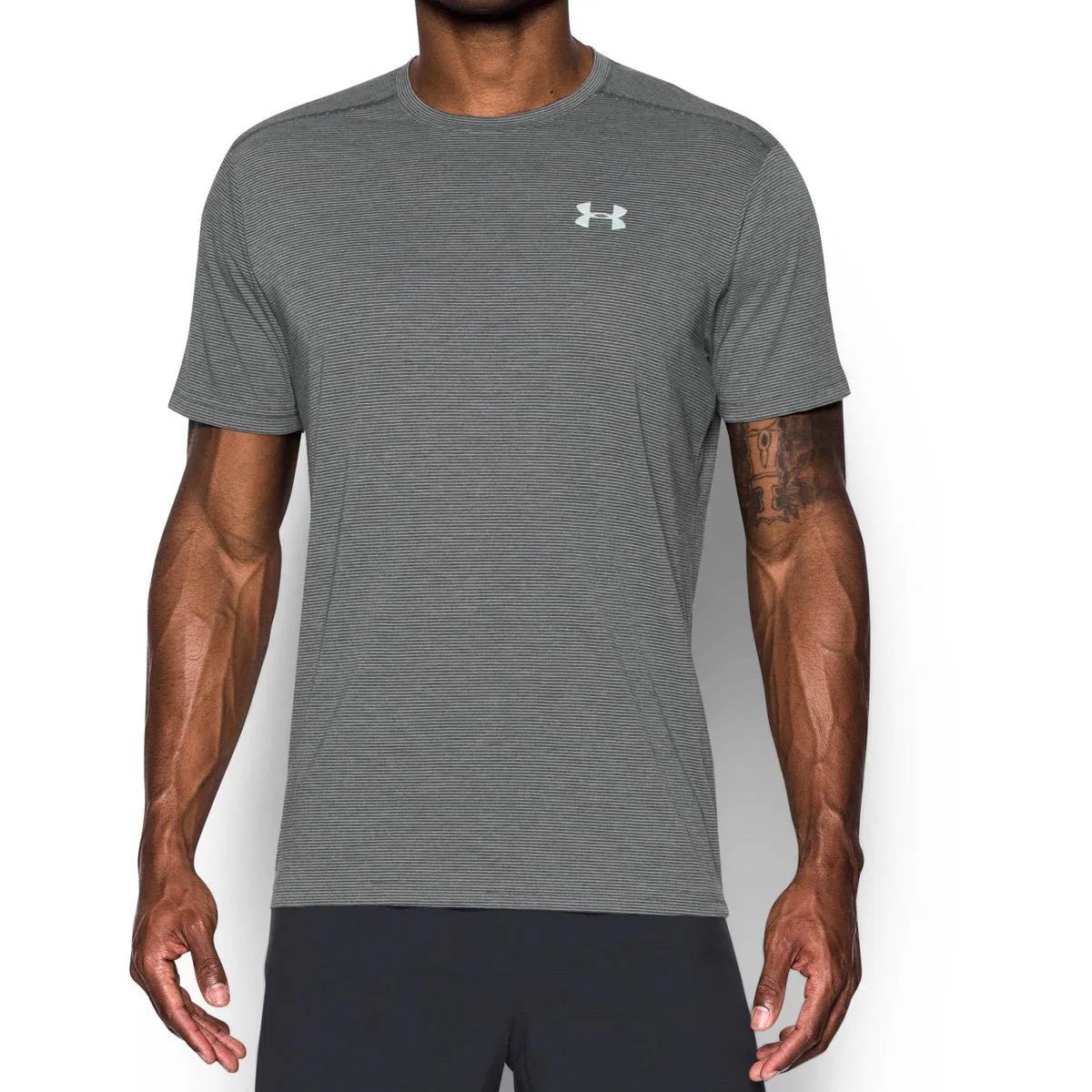 Under Armour Men's Carbon Heather Streaker Run Short Sleeve T-Shirt