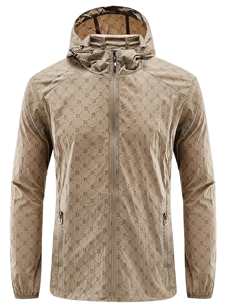 UV Sun Protection Skin Thin Jacket With Letter B Print - SF1671