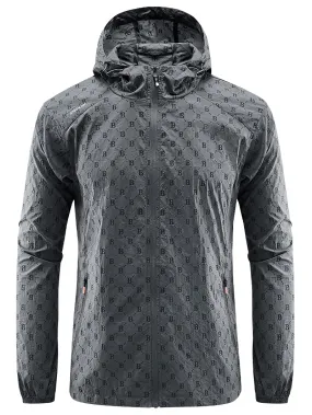 UV Sun Protection Skin Thin Jacket With Letter B Print - SF1671