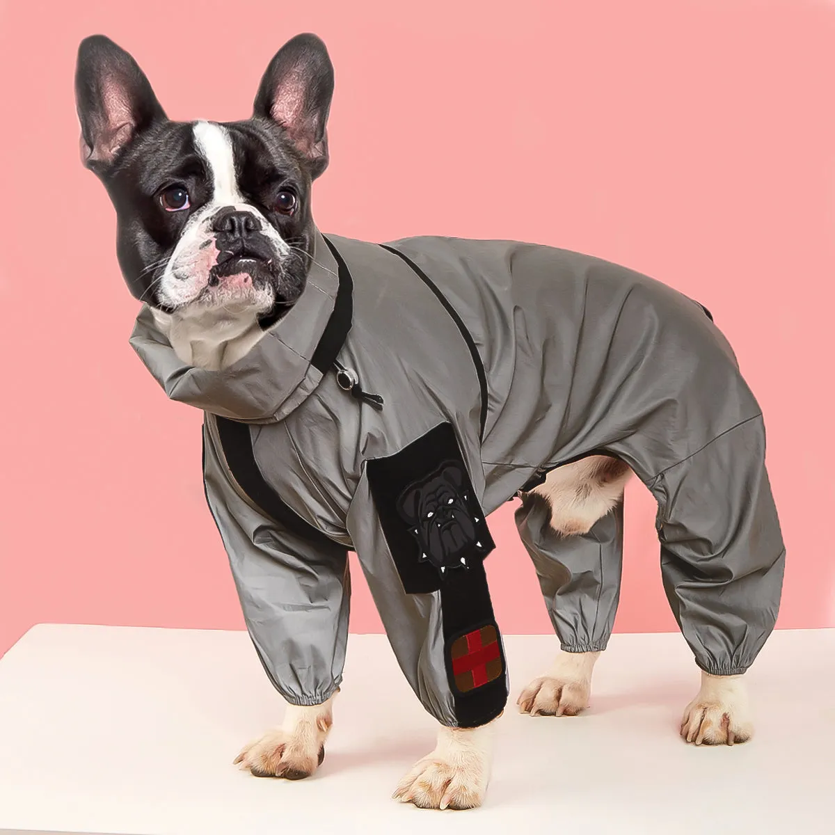 WetPaw Frenchie Rain Jacket Reflective Hoodie